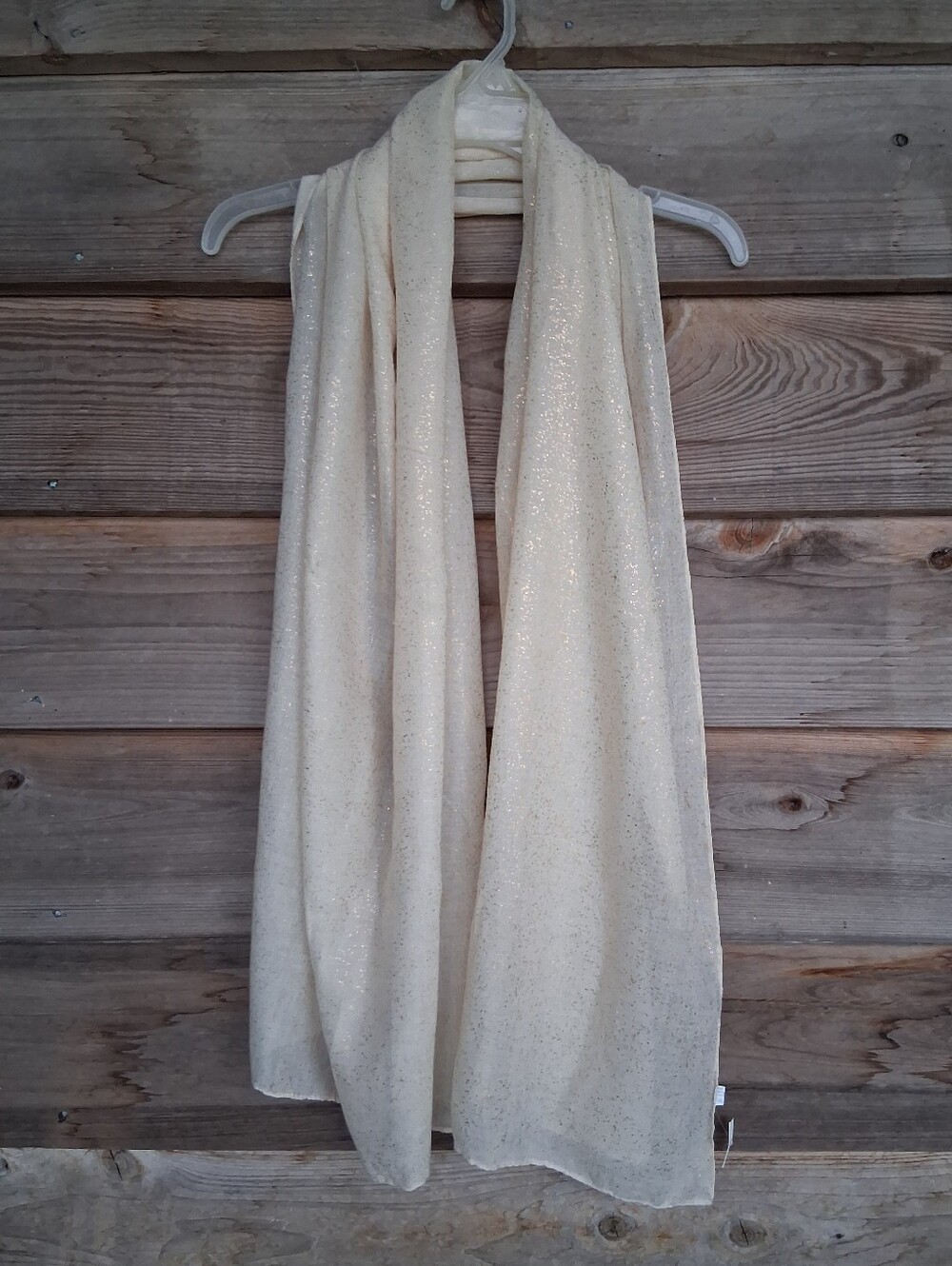 New Shimmer Gold Metallic Fleck Scarf/Wrap